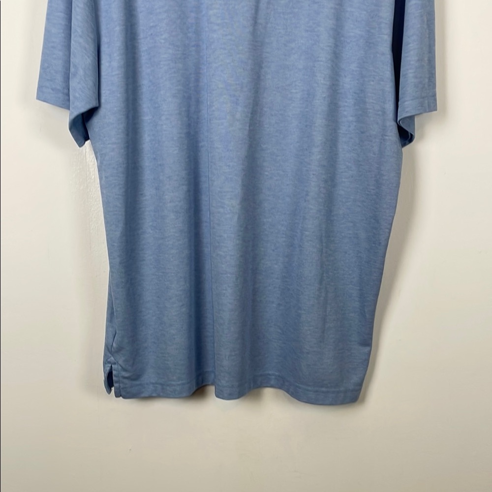 Travis Mathew Short Sleeve 1/4 Button Golf 1  Pocket Men's XL Blue Polo Shirt - Picture 6 of 9